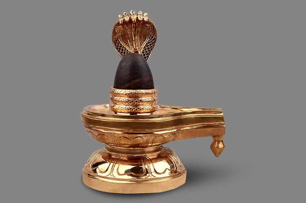 Bronze Jaldhari Yoni Base With Lingam (8 inches)